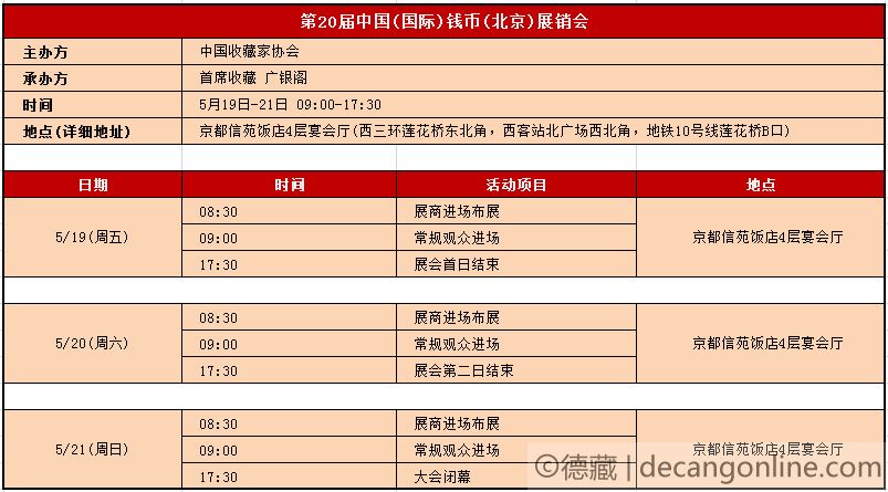 德藏将参展2023年5月19-21日CICE中国国际钱币（北京）展销会(图3)