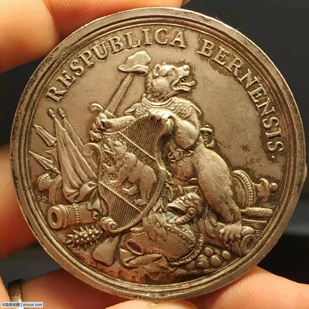 瑞士1818年伯尔尼16芬尼大银章(图5)